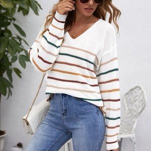 COPY - Drop shoulder striped sweater